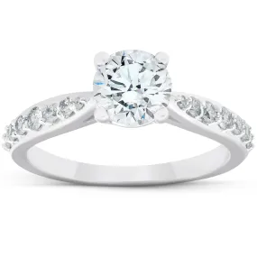 1 1/2 Ct Diamond Diamond Classic Engagement Ring 14k White Gold