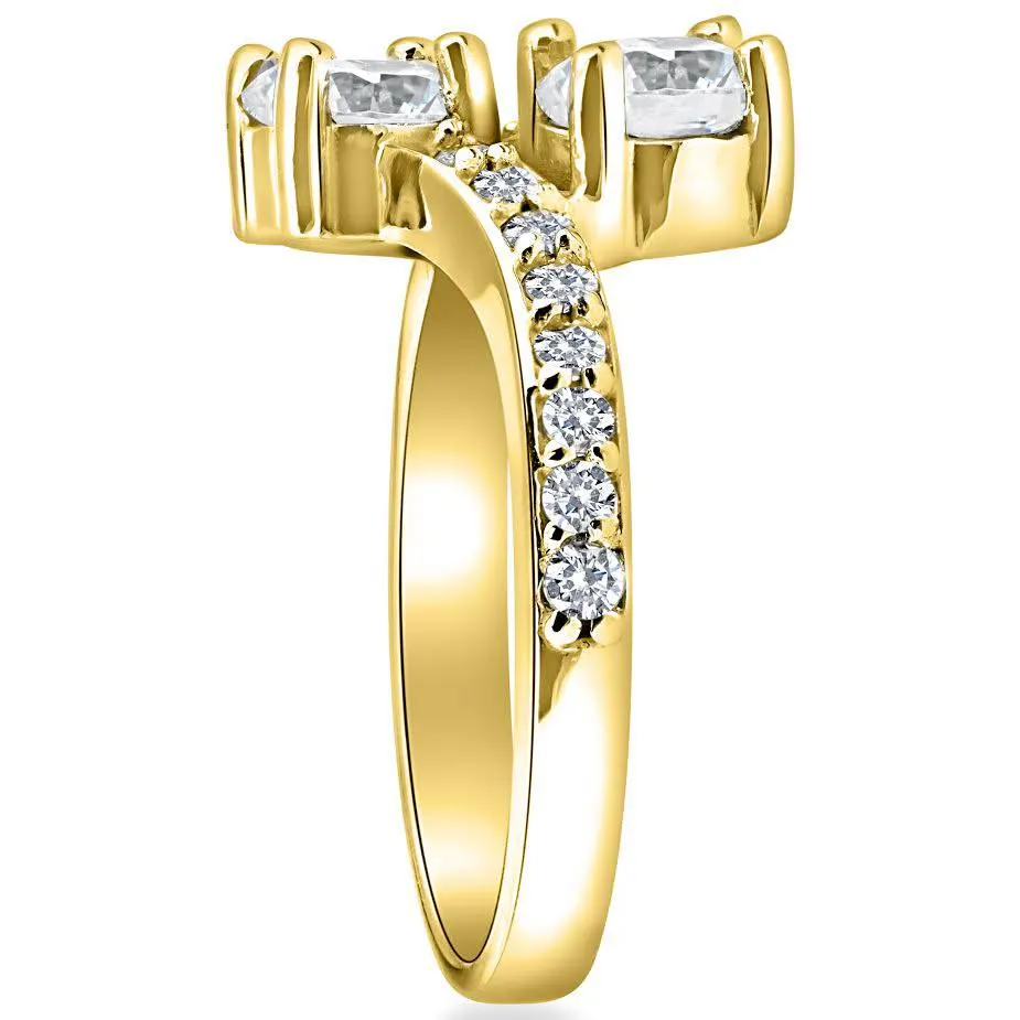 1 1/2 cttw Forever Us 2-Stone Diamond Engagement Forever Us Ring 14k Yellow Gold