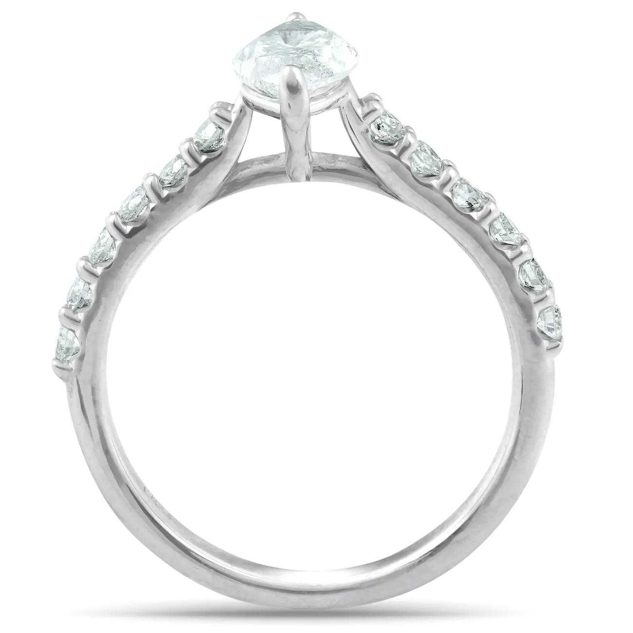 1 1/3 ct TDW Marquise Diamond Engagement Ring Side Stones