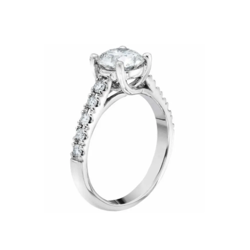 1 3/4 Ct Diamond Engagement Ring Lab Grown 14k White Gold