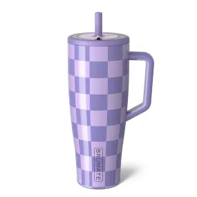 40oz Era Handled Tumbler in Lavender Checker