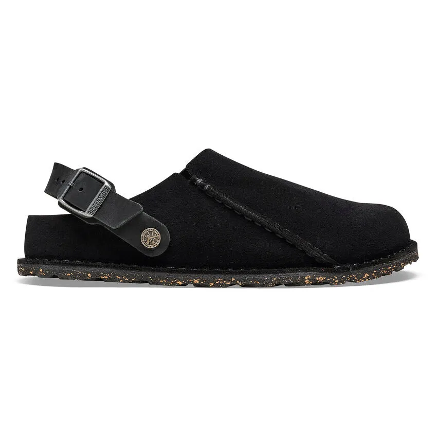 Birkenstock Men's Lutry Premium Suede (Black - Regular fit)