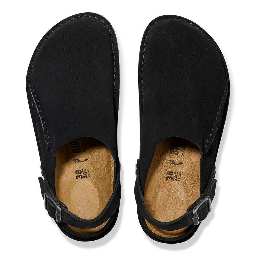 Birkenstock Men's Lutry Premium Suede (Black - Regular fit)