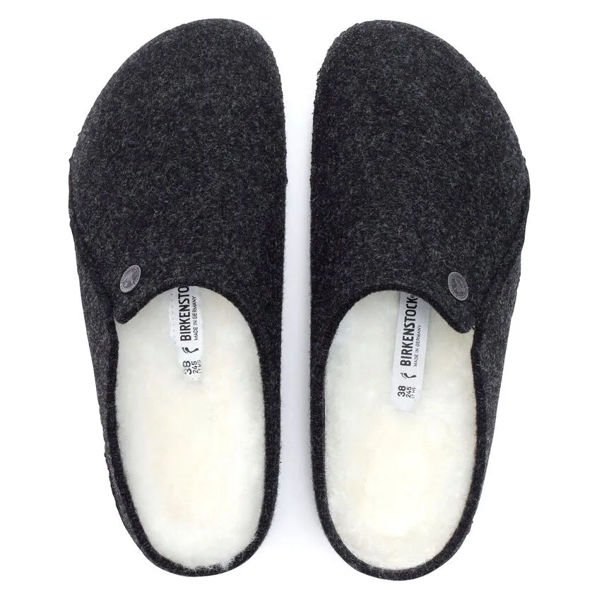 Birkenstock UNISEX Zermatt Shearling Wool Felt (Anthracite - Narrow Fit)