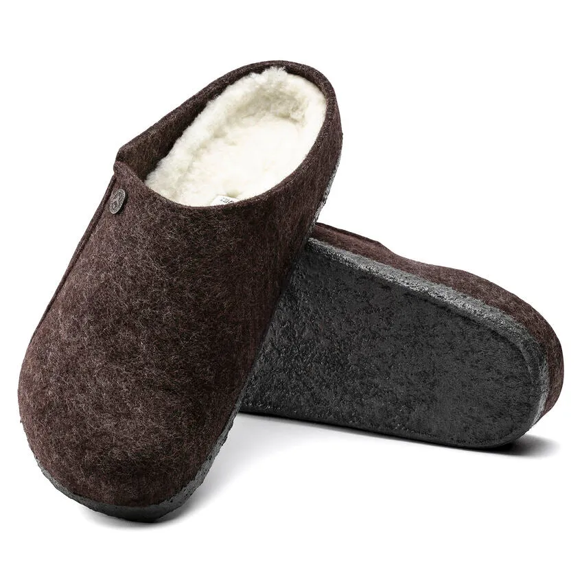 Birkenstock UNISEX Zermatt Shearling Wool Felt (Mocha - Wide Fit)