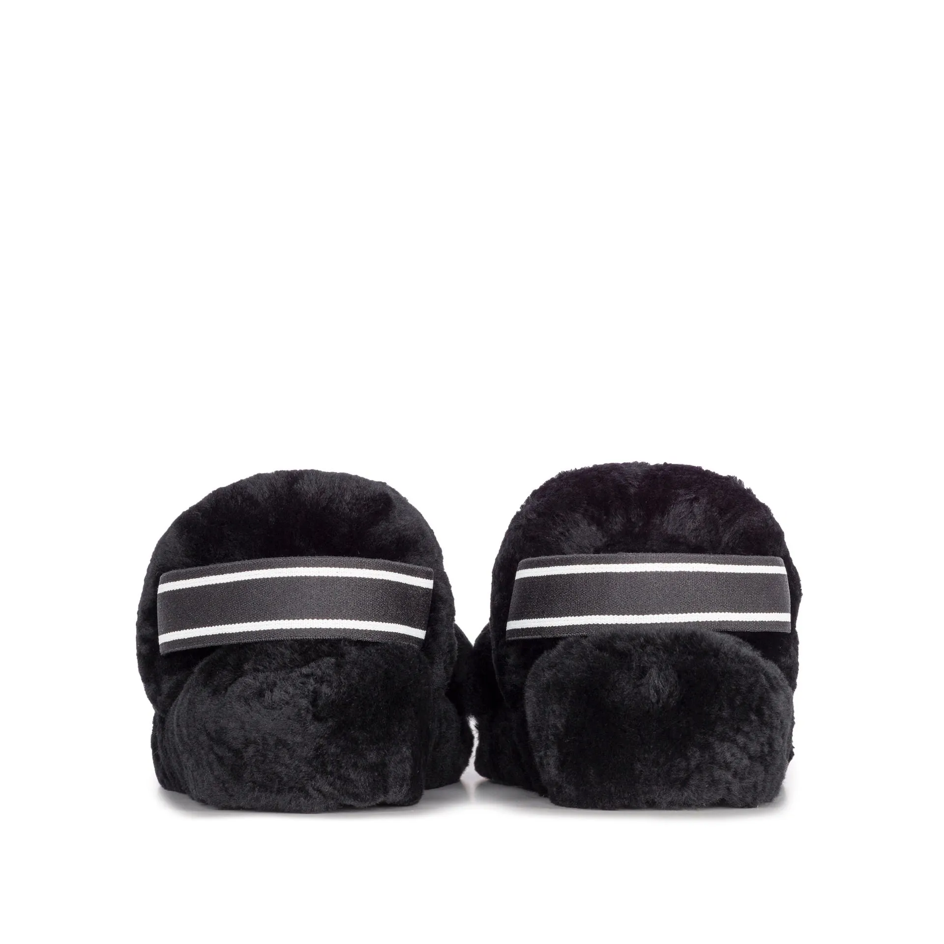 BLACK FREYA SHEEPSKIN SLIPPER