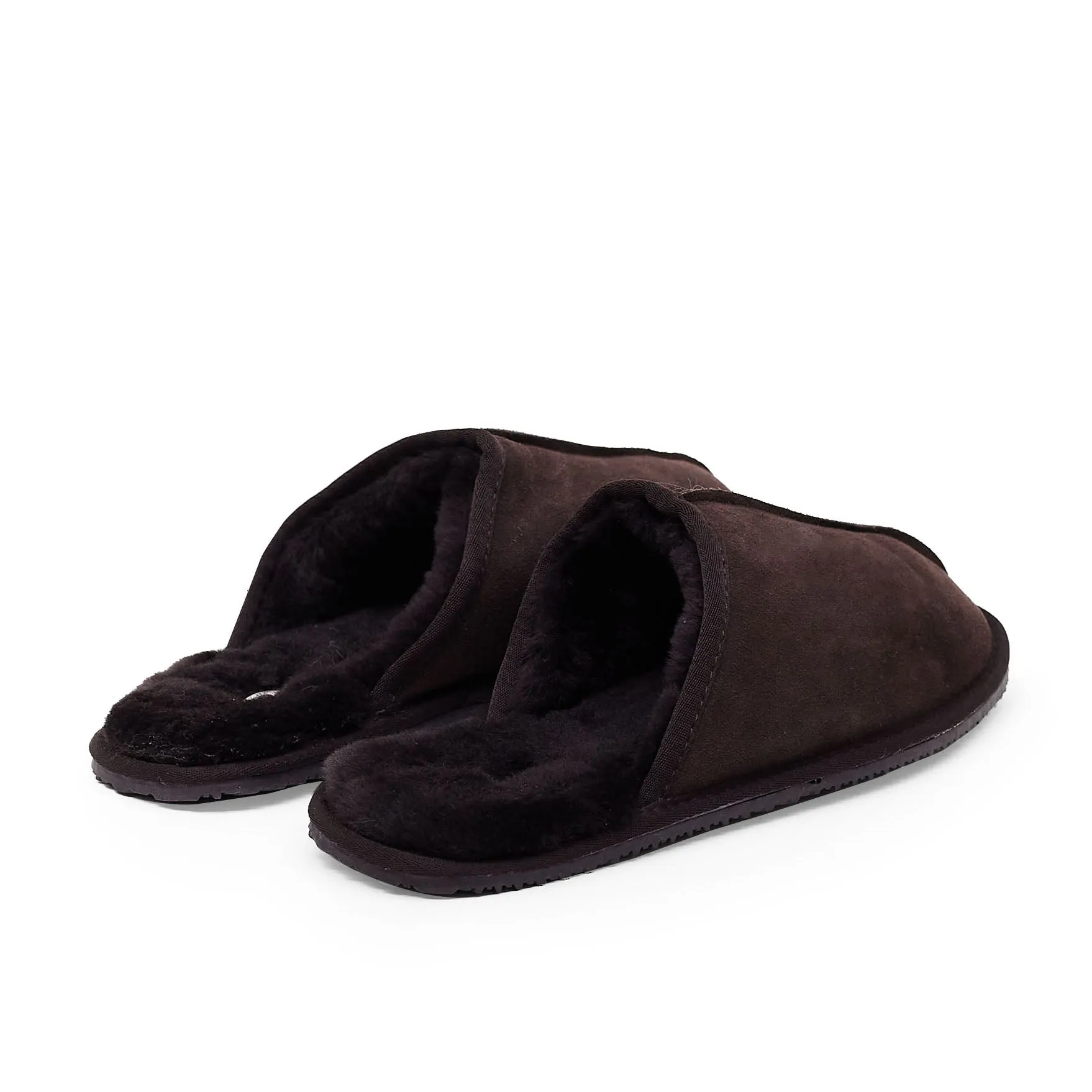 Chocolate Brown Mens Classic Slipper