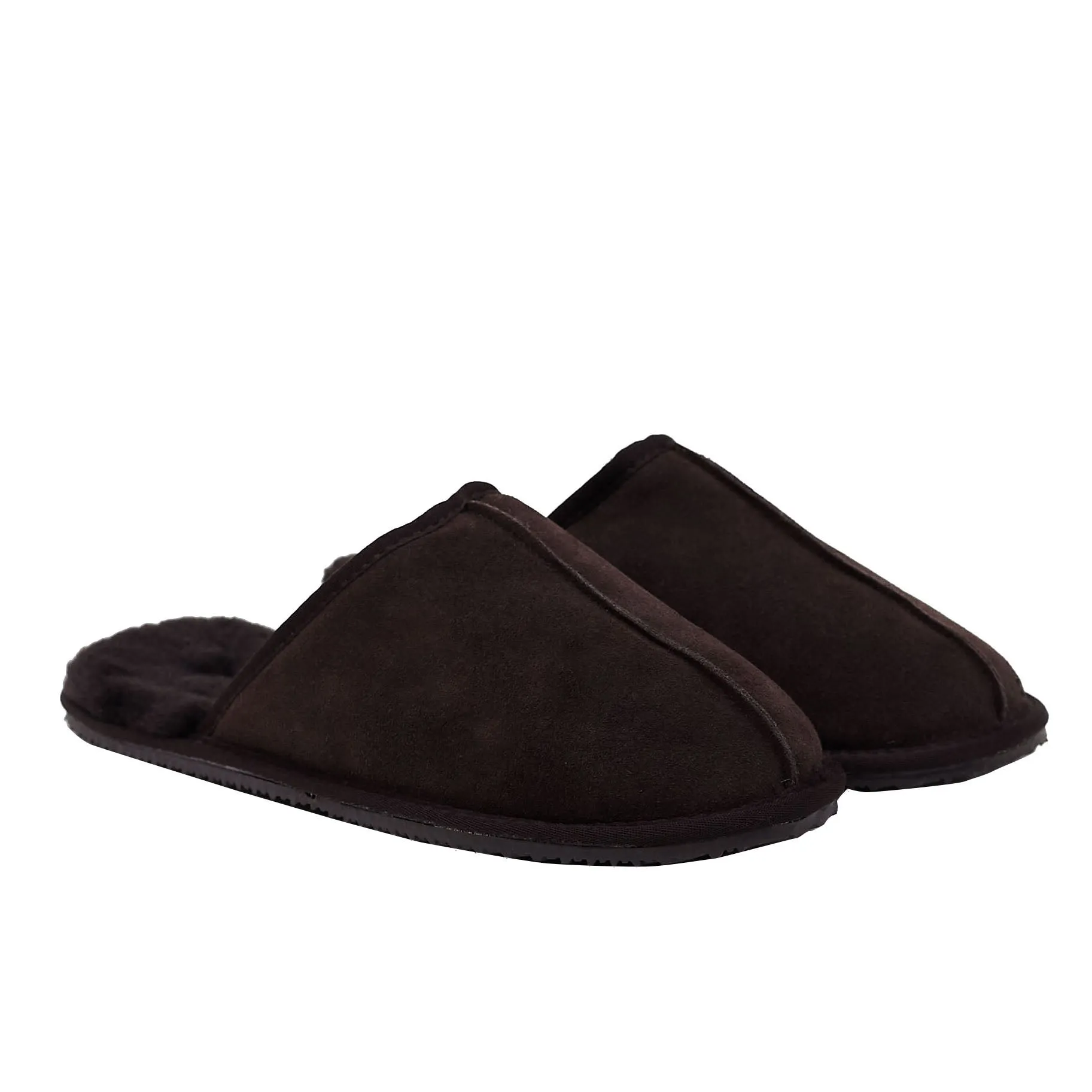 Chocolate Brown Mens Classic Slipper