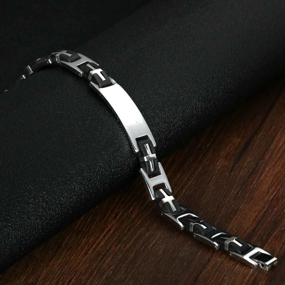 Cross Stainless Steel Men Bracelet