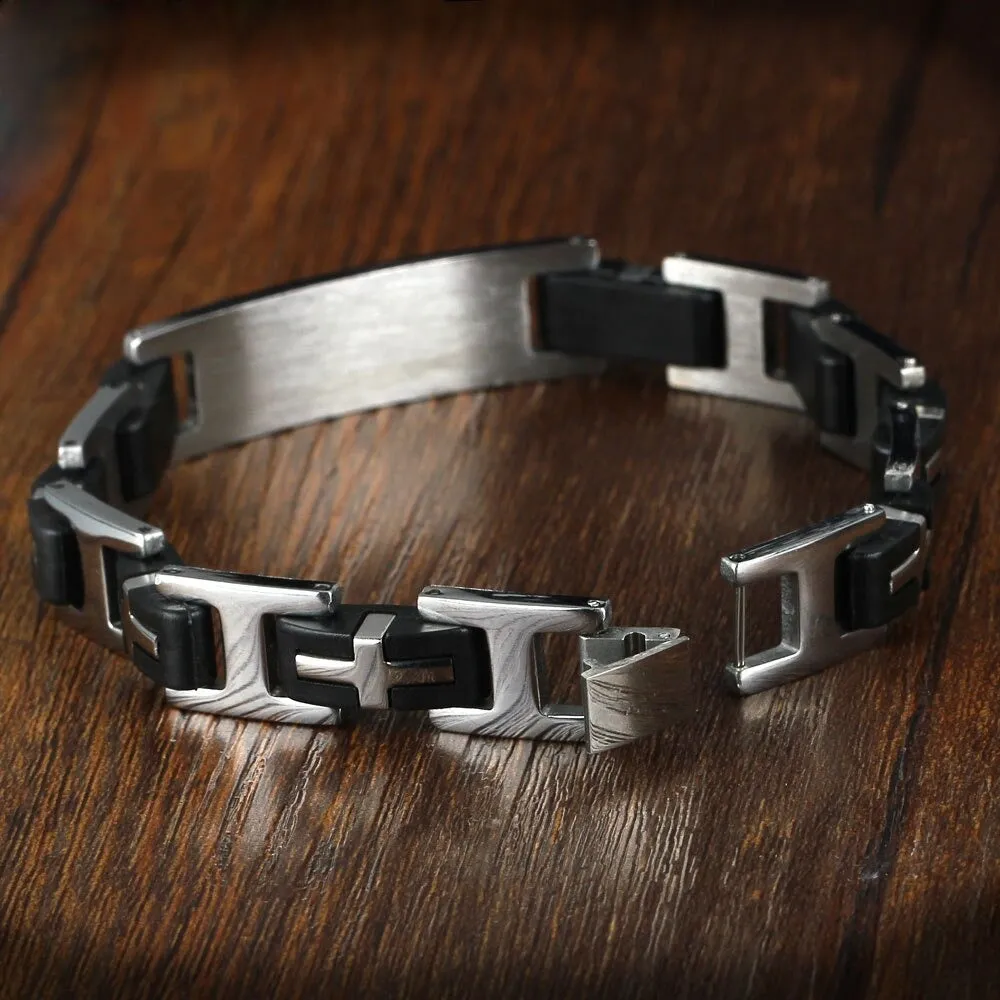 Cross Stainless Steel Men Bracelet