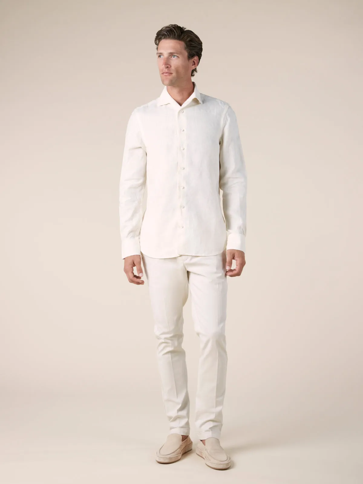 Ecru Linen Seaside Shirt