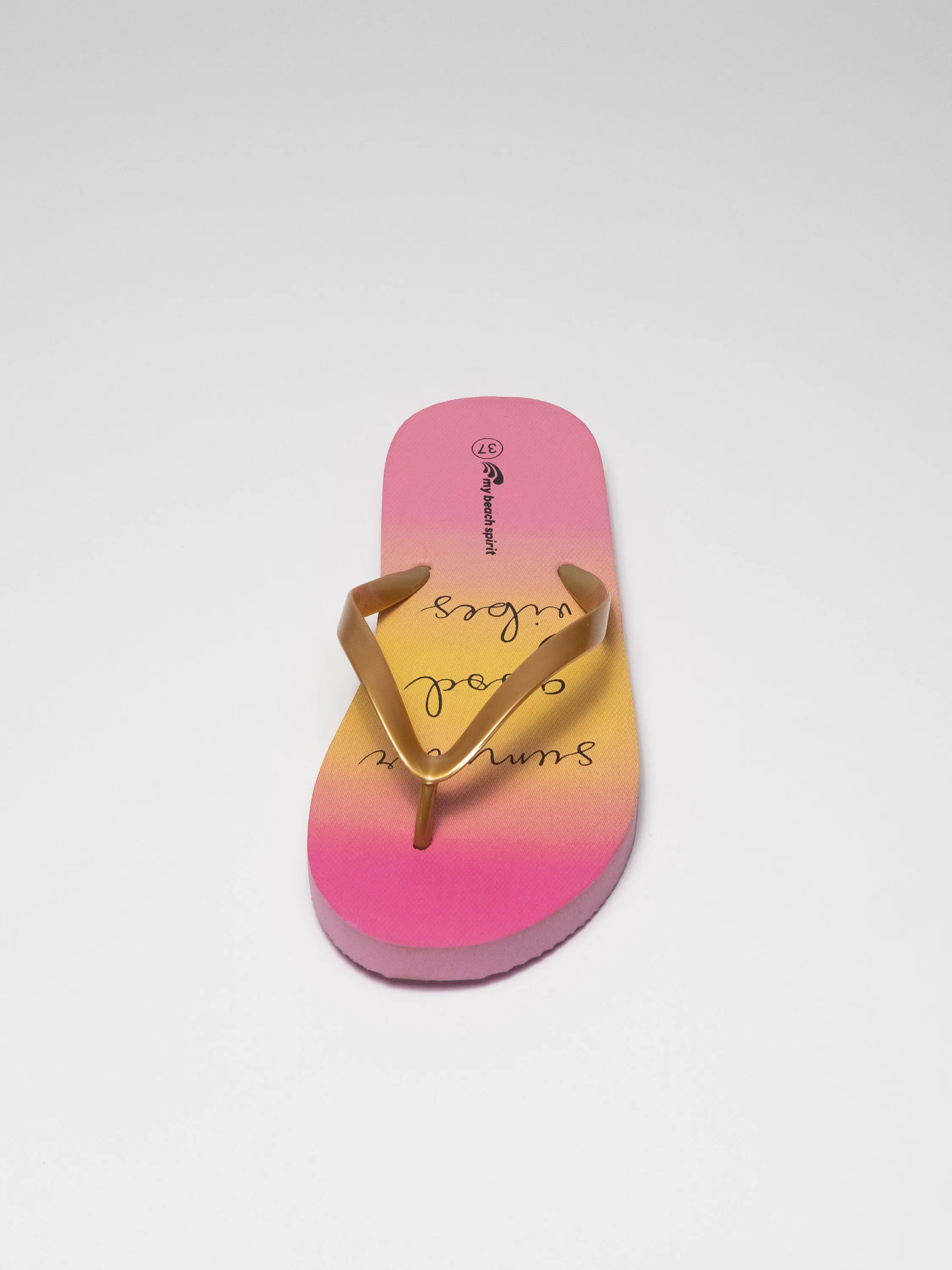 Fluo message beach slipper