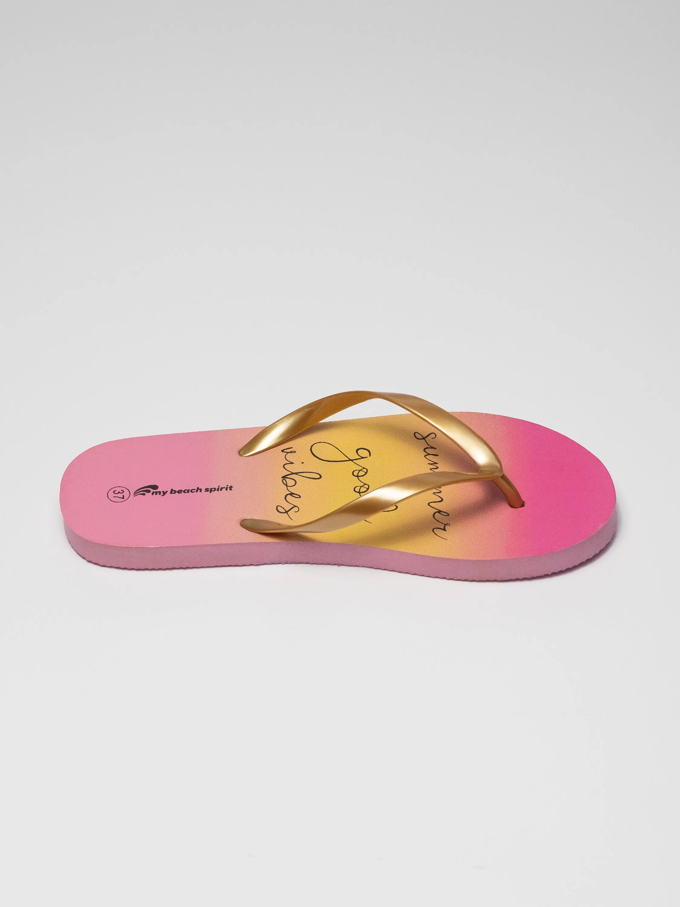 Fluo message beach slipper