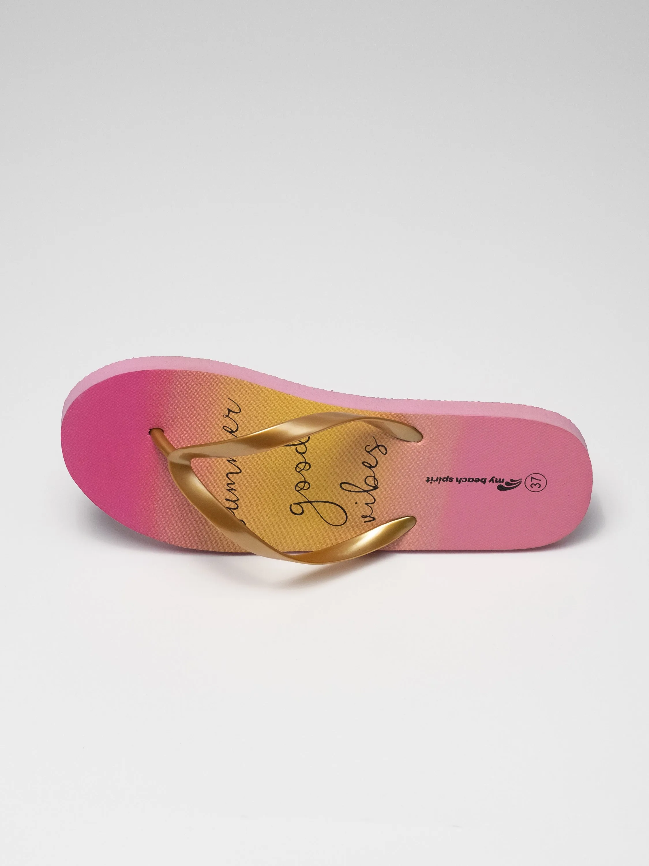 Fluo message beach slipper