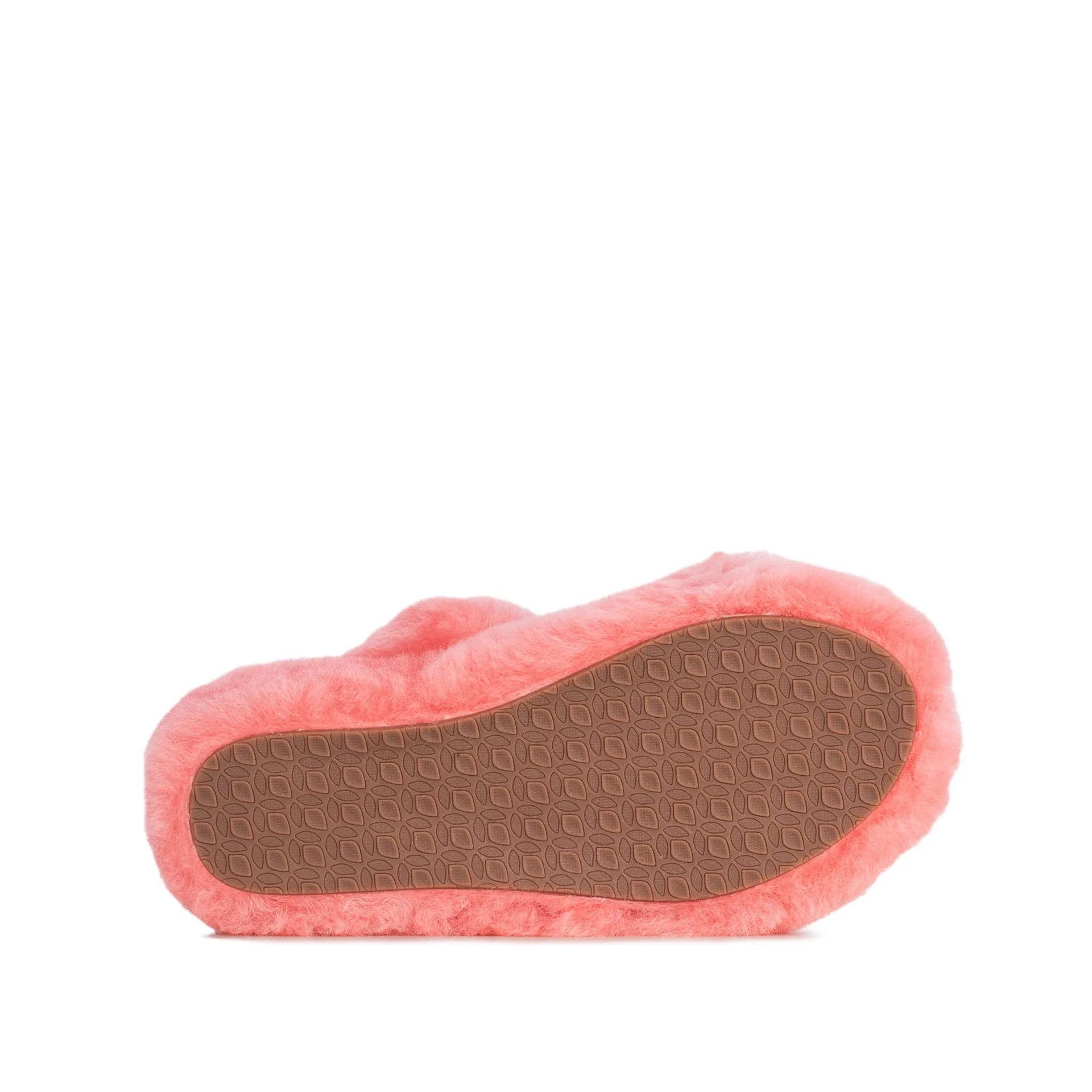 FREYA PINK SHEEPSKIN SLIPPER DOUBLE STRAP SLING BACK