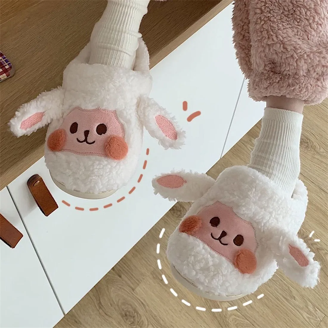 Goat Sheep Kawaii Fluffy Slipper MK18646