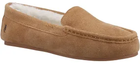 Hush Puppies Annie Womens Suede Mocassin Slipper