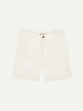 Ivory Cotton Seaside Shorts