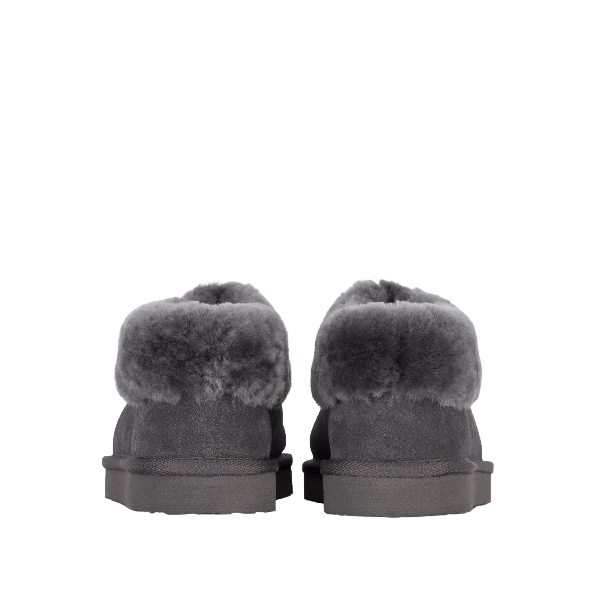 Ladies Anabella Grey Sheepskin Slipper Bootie