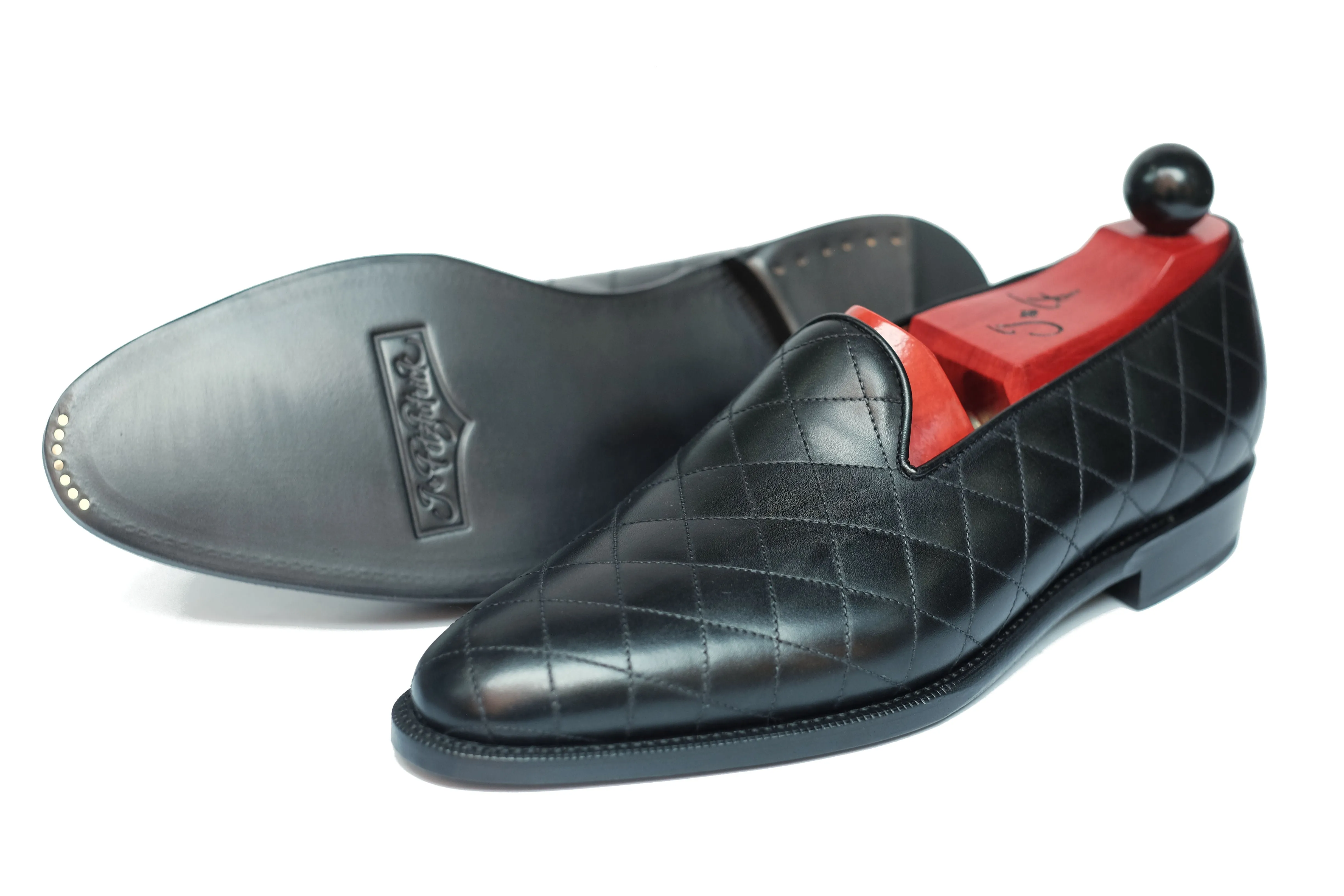 Laurelhurst II - MTO - Quilted Black Calf - TMG Last - Single Leather Sole