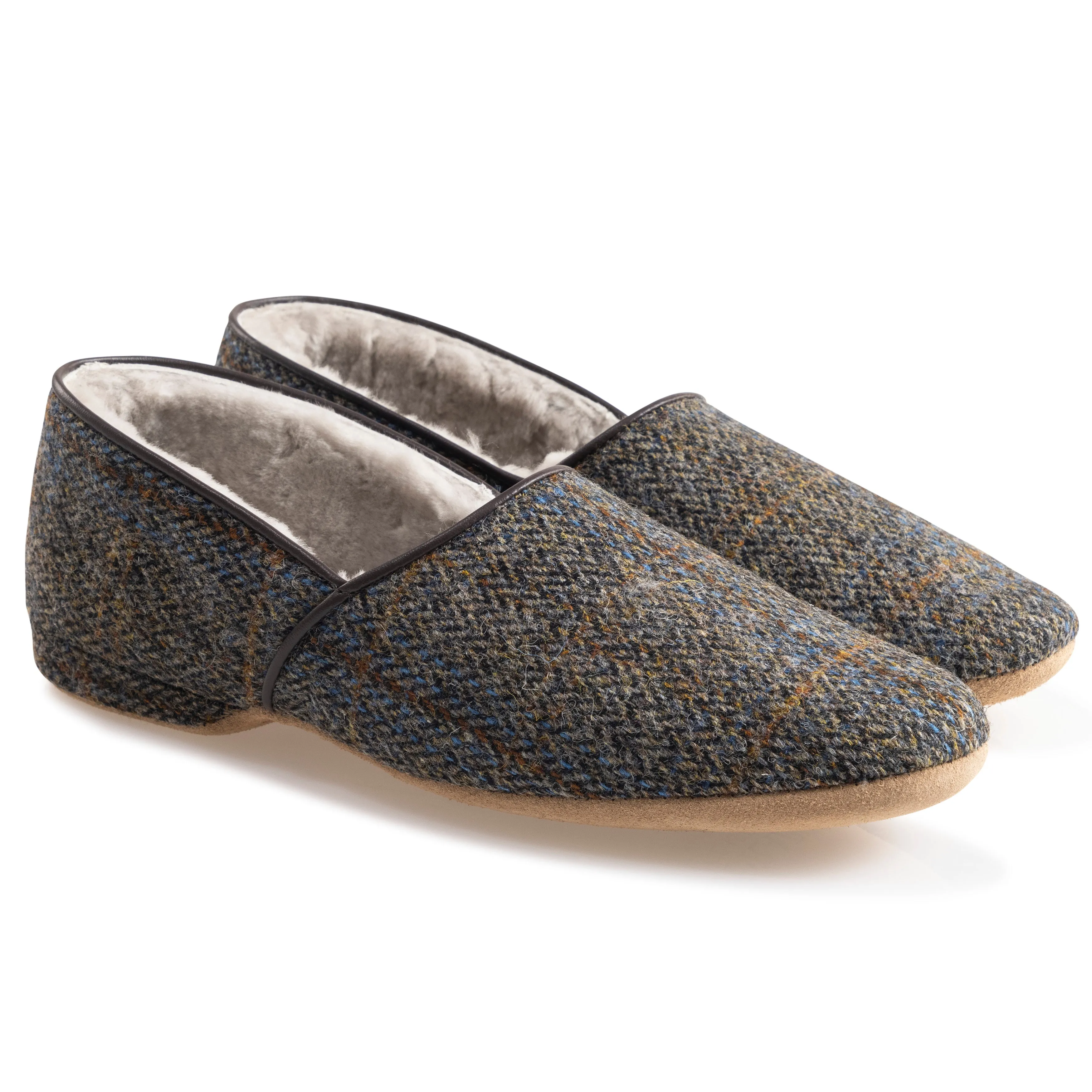 Lewis Tweed/Shearling Slipper