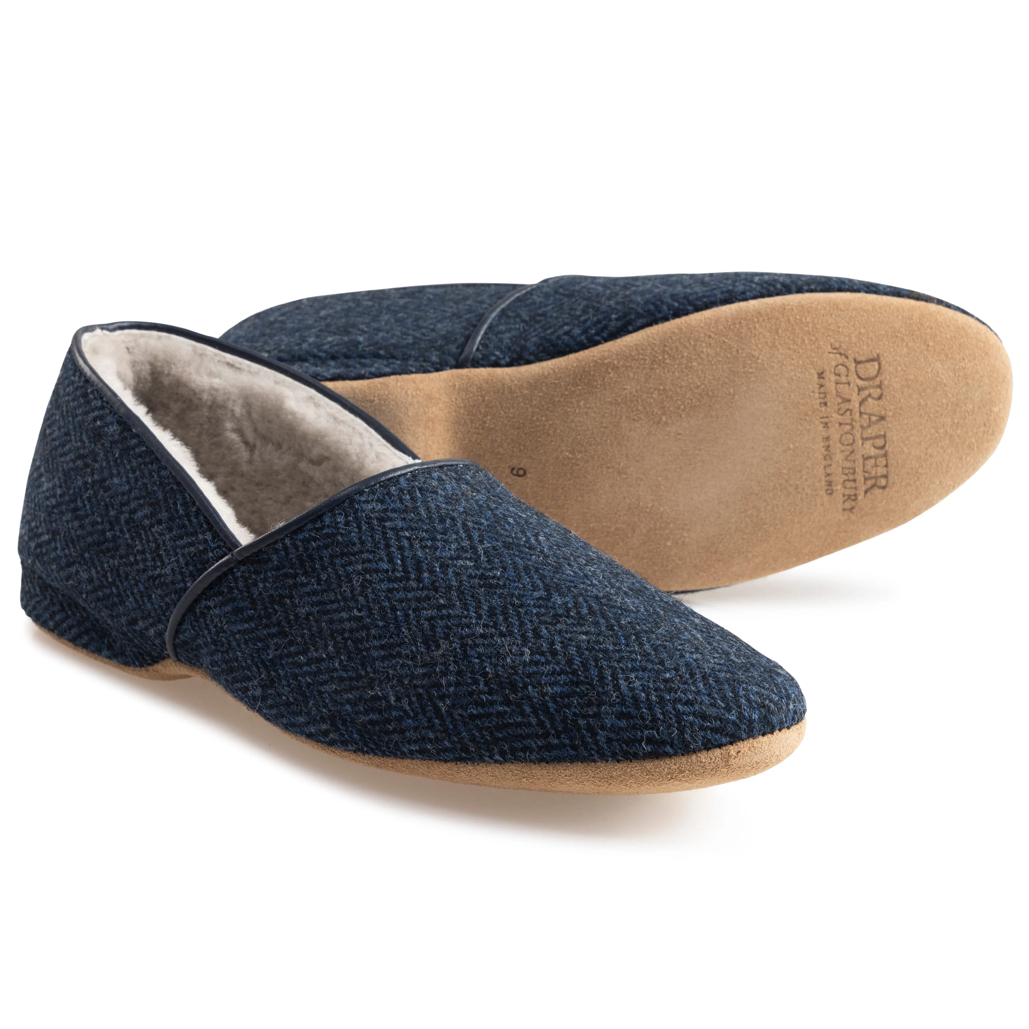 Lewis Tweed/Shearling Slipper