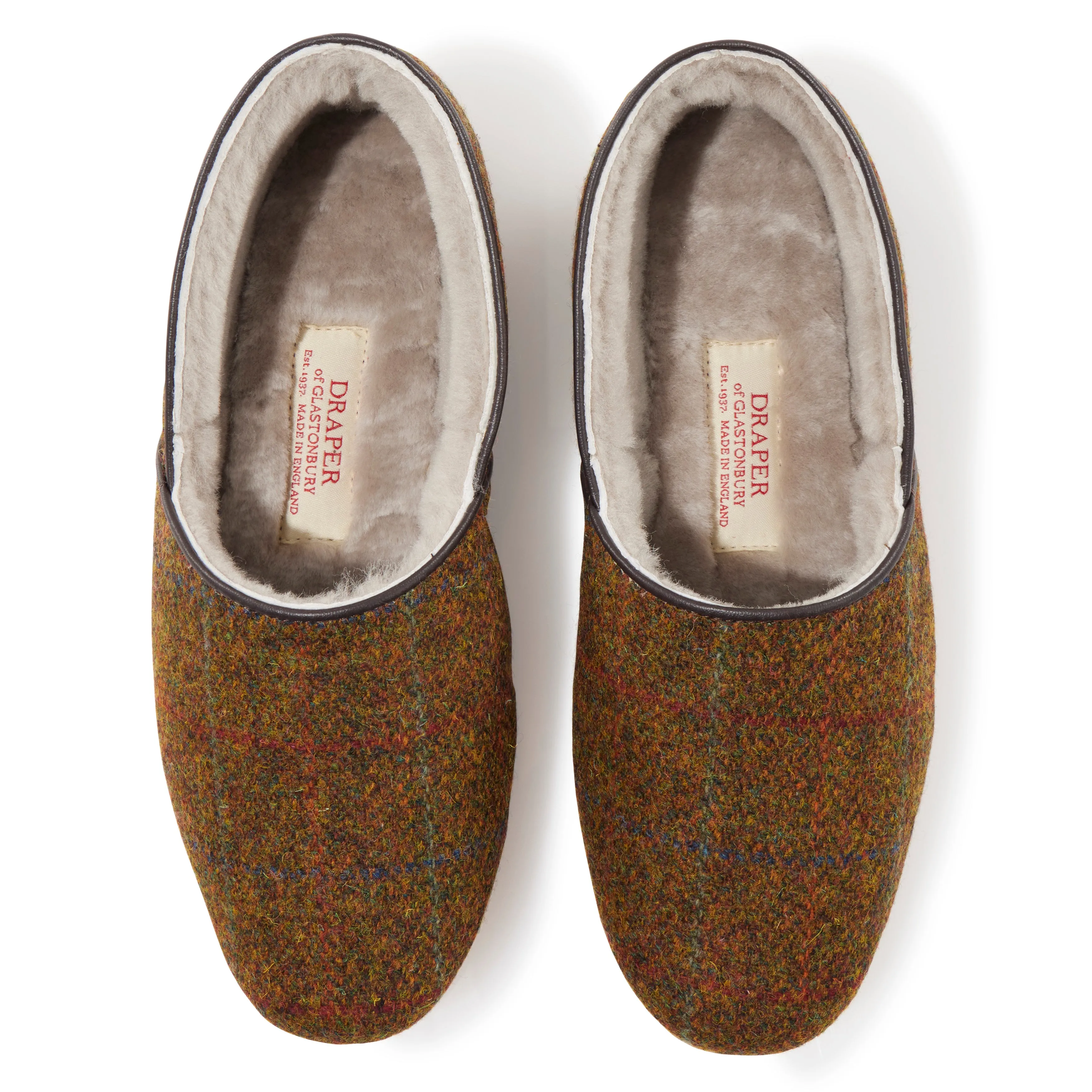 Lewis Tweed/Shearling Slipper