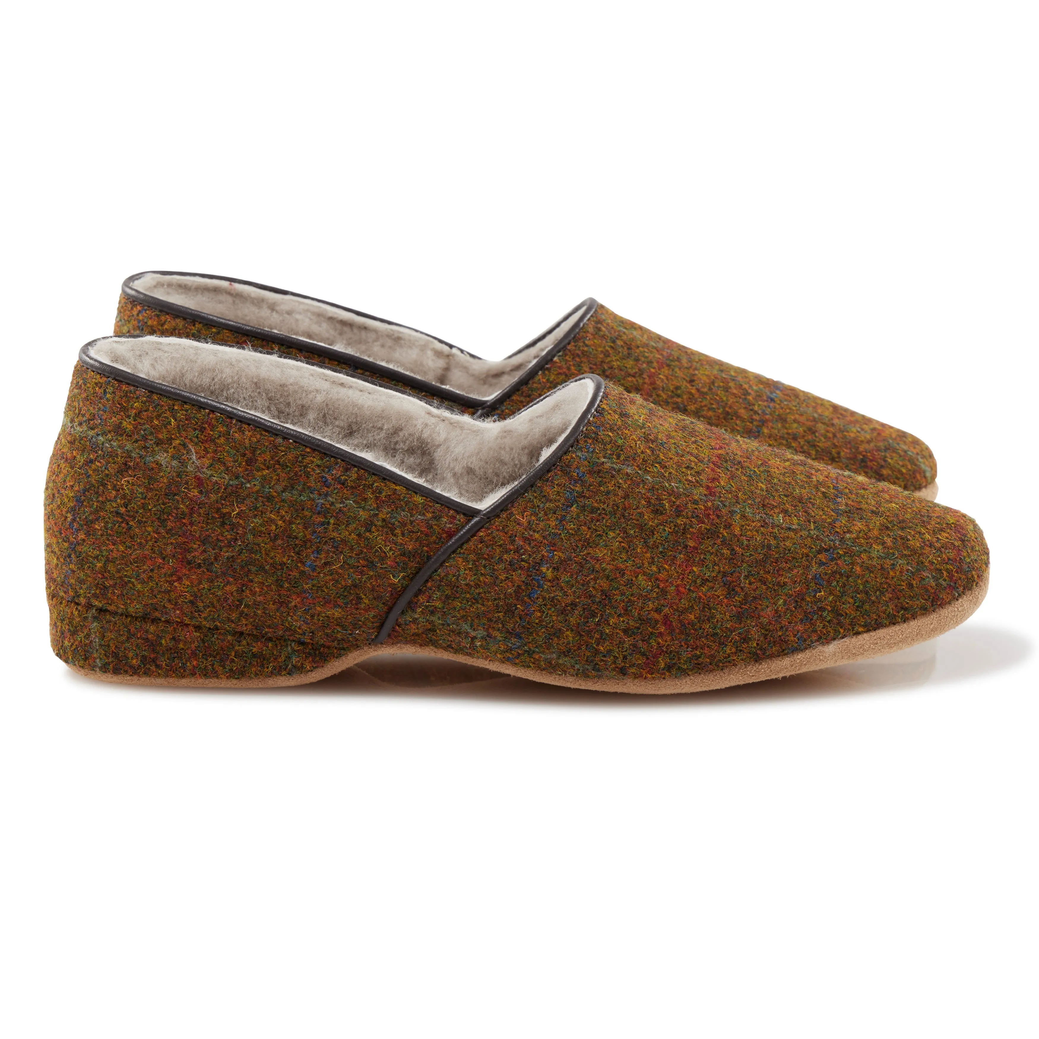 Lewis Tweed/Shearling Slipper