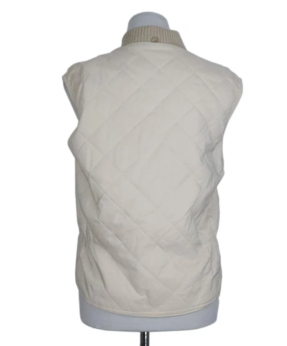 Loro Piana Beige Nylon Vest sz 8