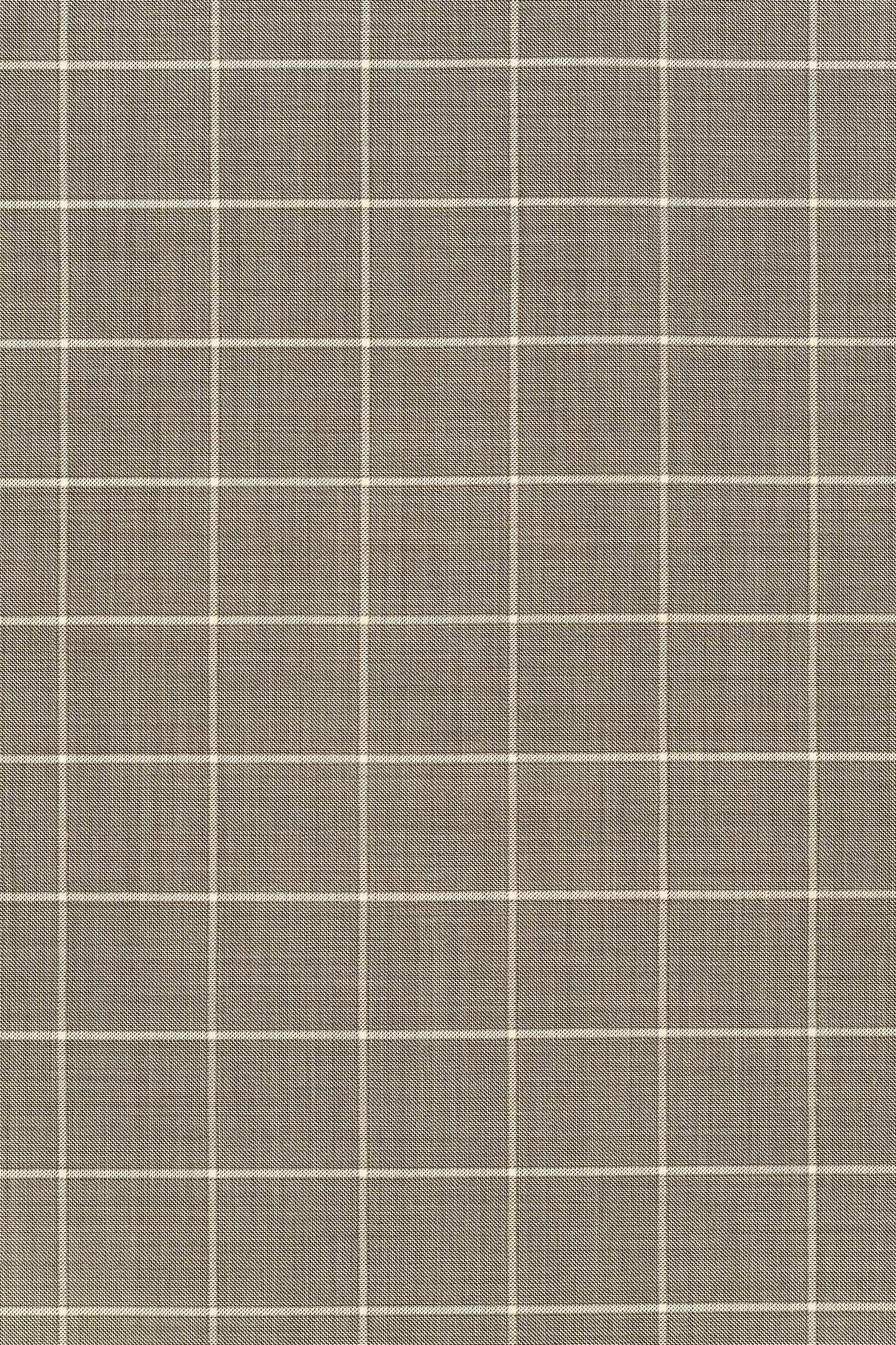 Loro Piana Taupe Windowpane Virgin Wool Cloth - 2m