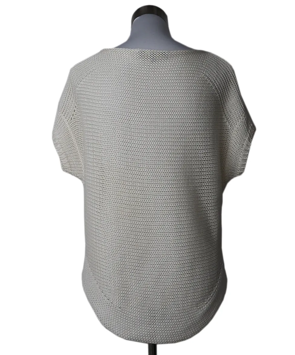 Loro Piana White Knit Sweater sz 8