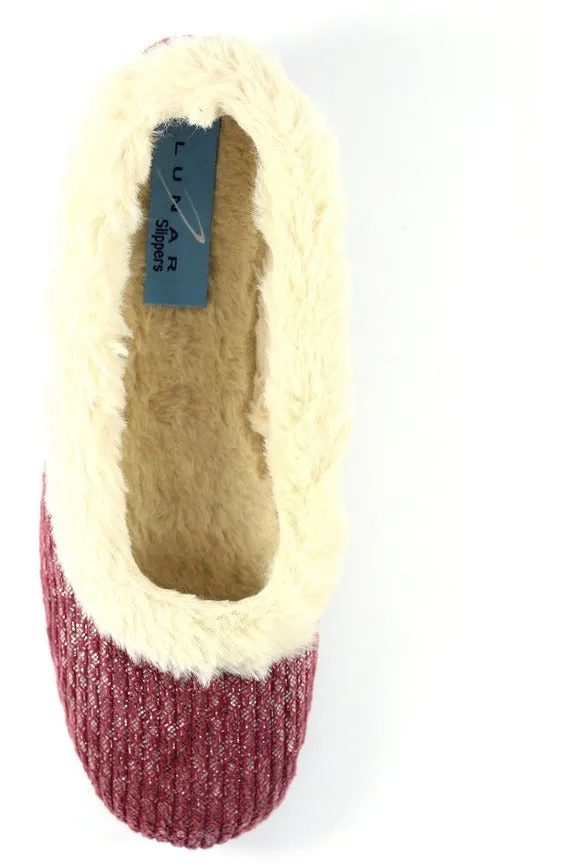 Lunar Ladies Slippers Marlene KLA 172 burgundy