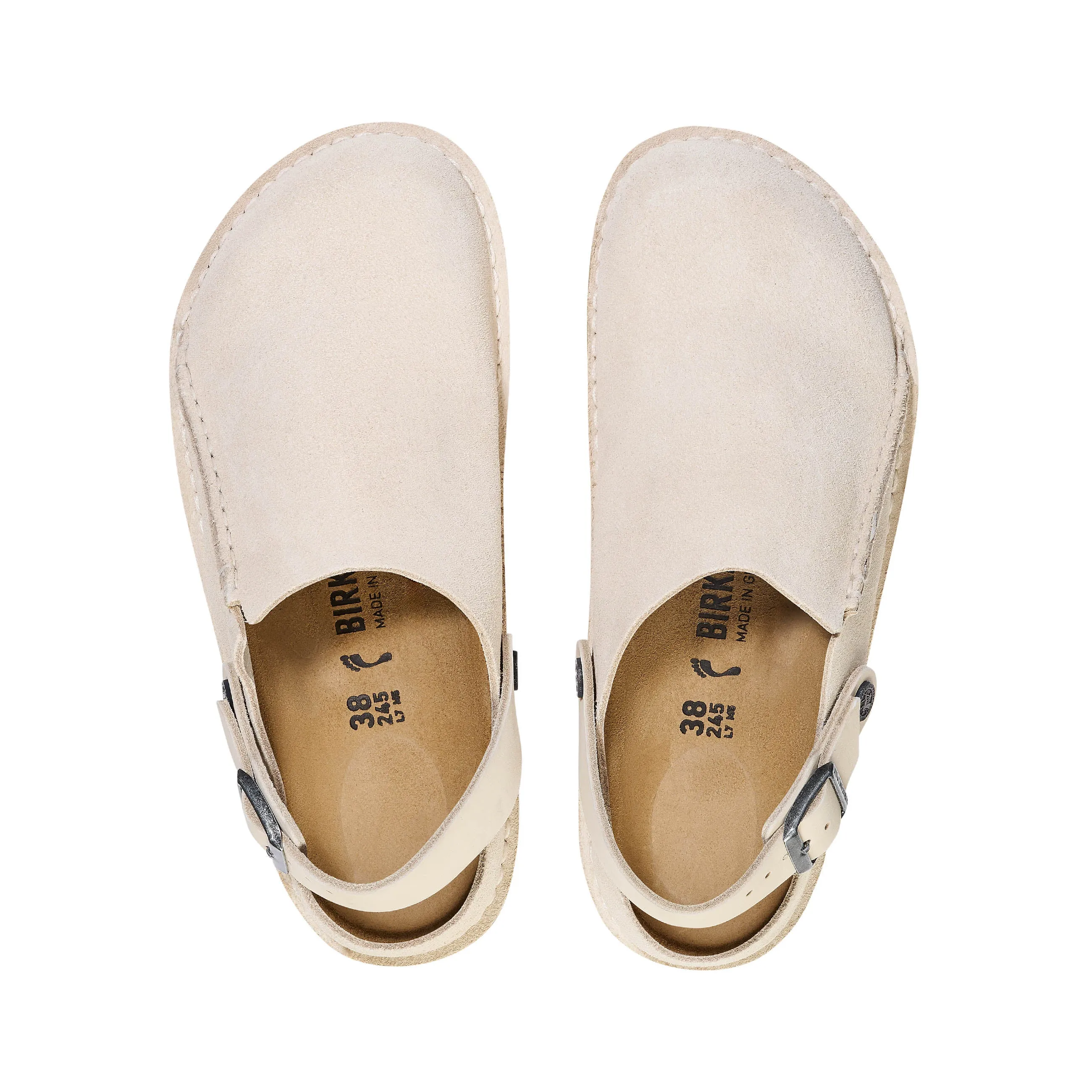 Lutry Eggshell Suede Leather