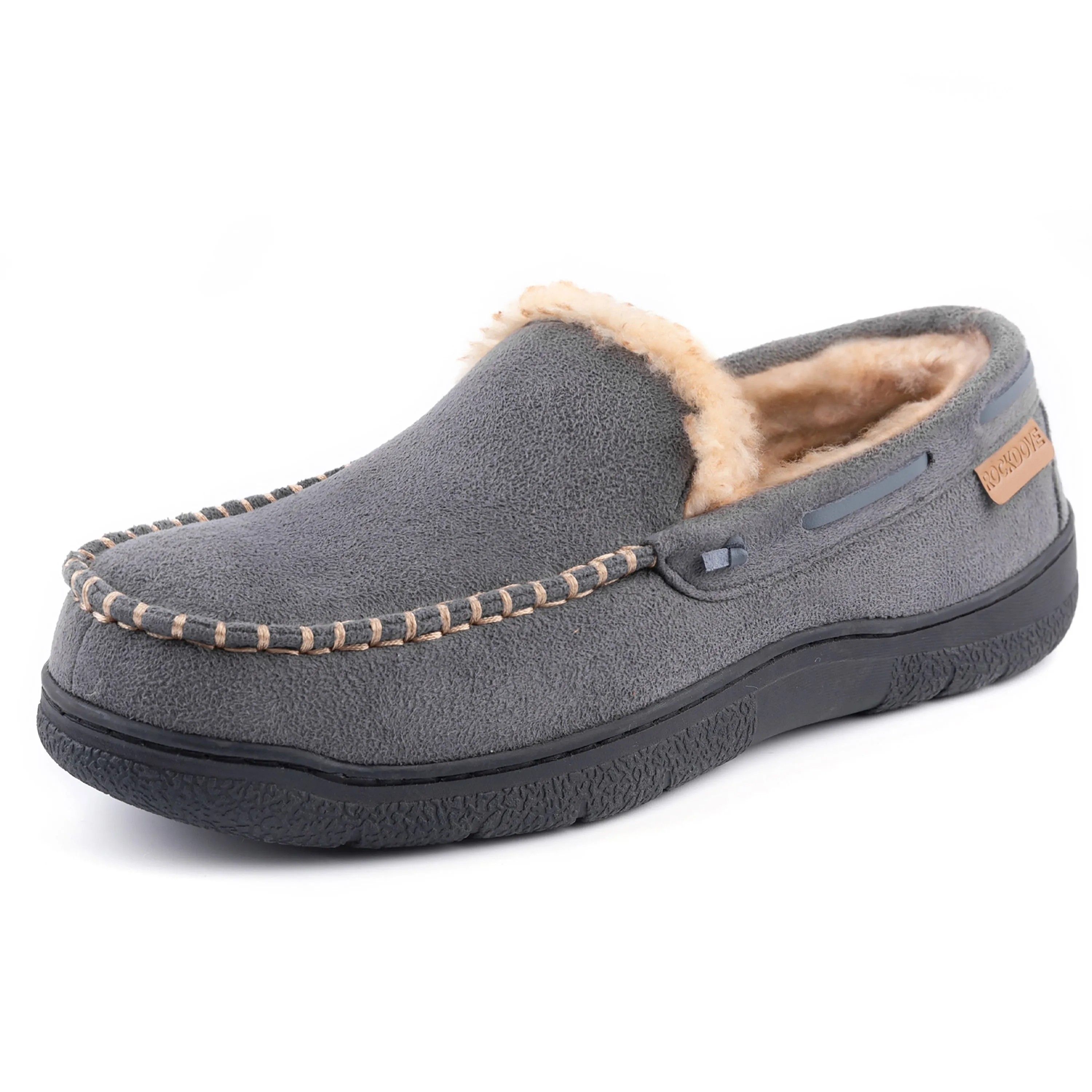 Men's Carter Wool Lined Microsuede Moc Slipper