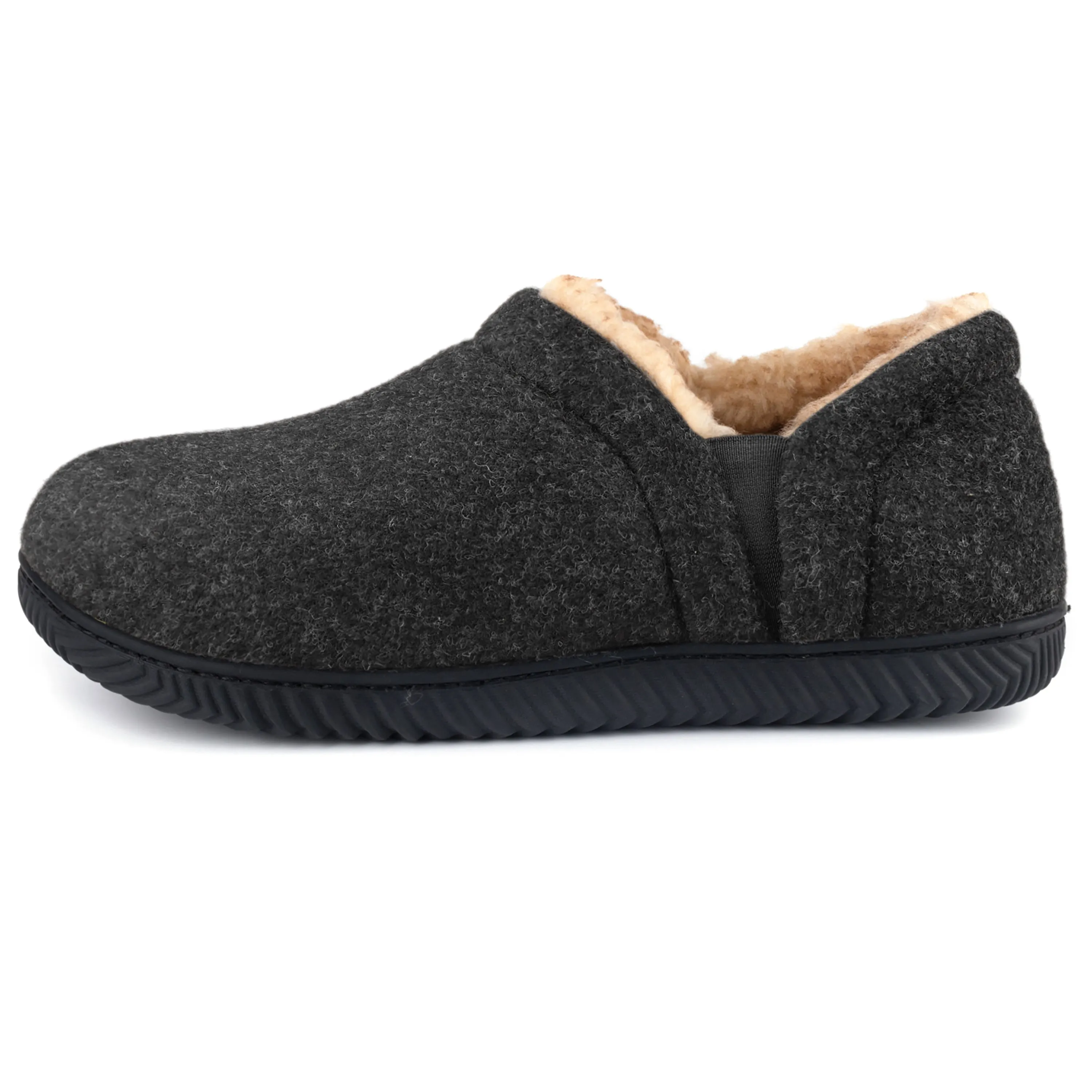 Men's Timothy Elastic Side Faux Wool Slipper