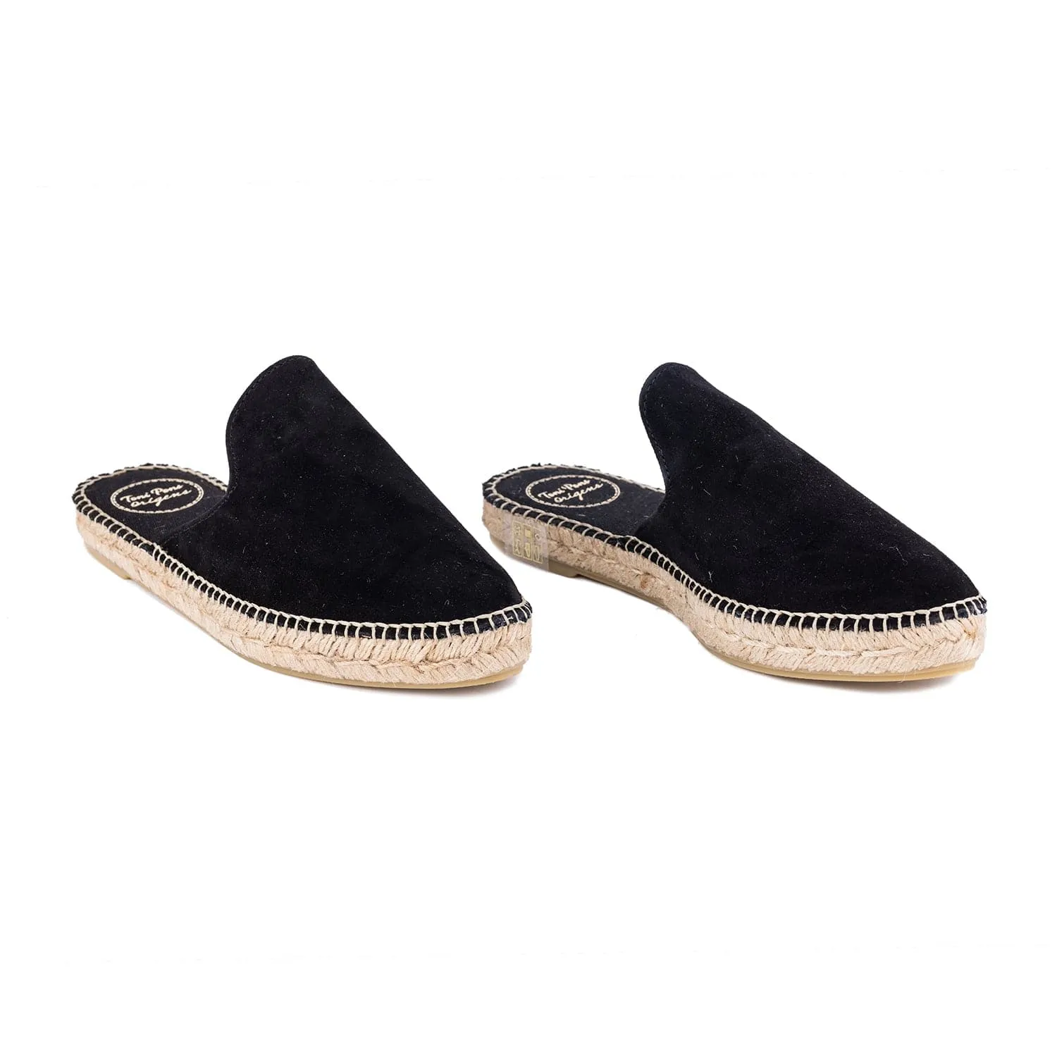 Plain Suede Leather Wedge Espadrille for Women - Ona-A