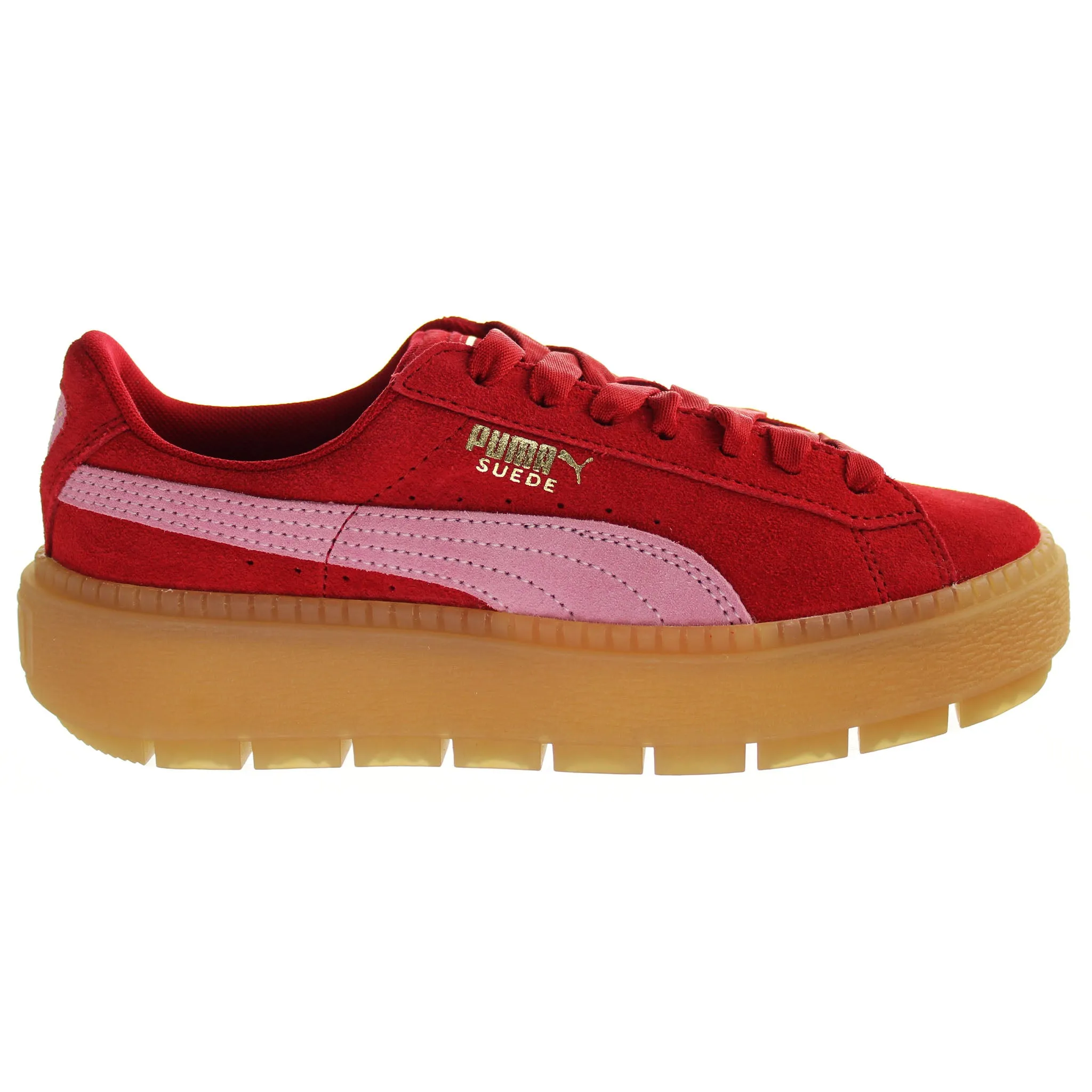 Puma Platform Bubble Red Womens Trainers all