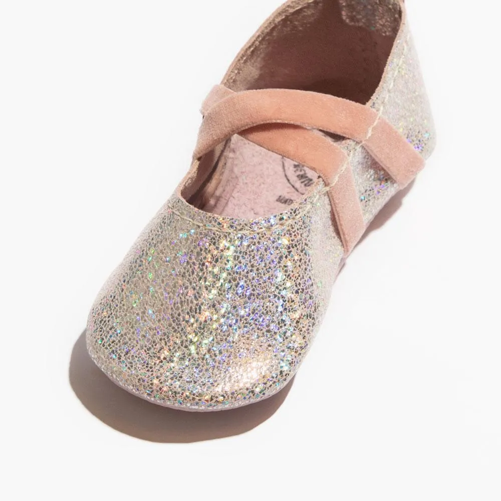 Rose Quartz Ballet Slipper Baby Shoe