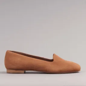 Slipper Cut Pump in Tan Suede - 12467