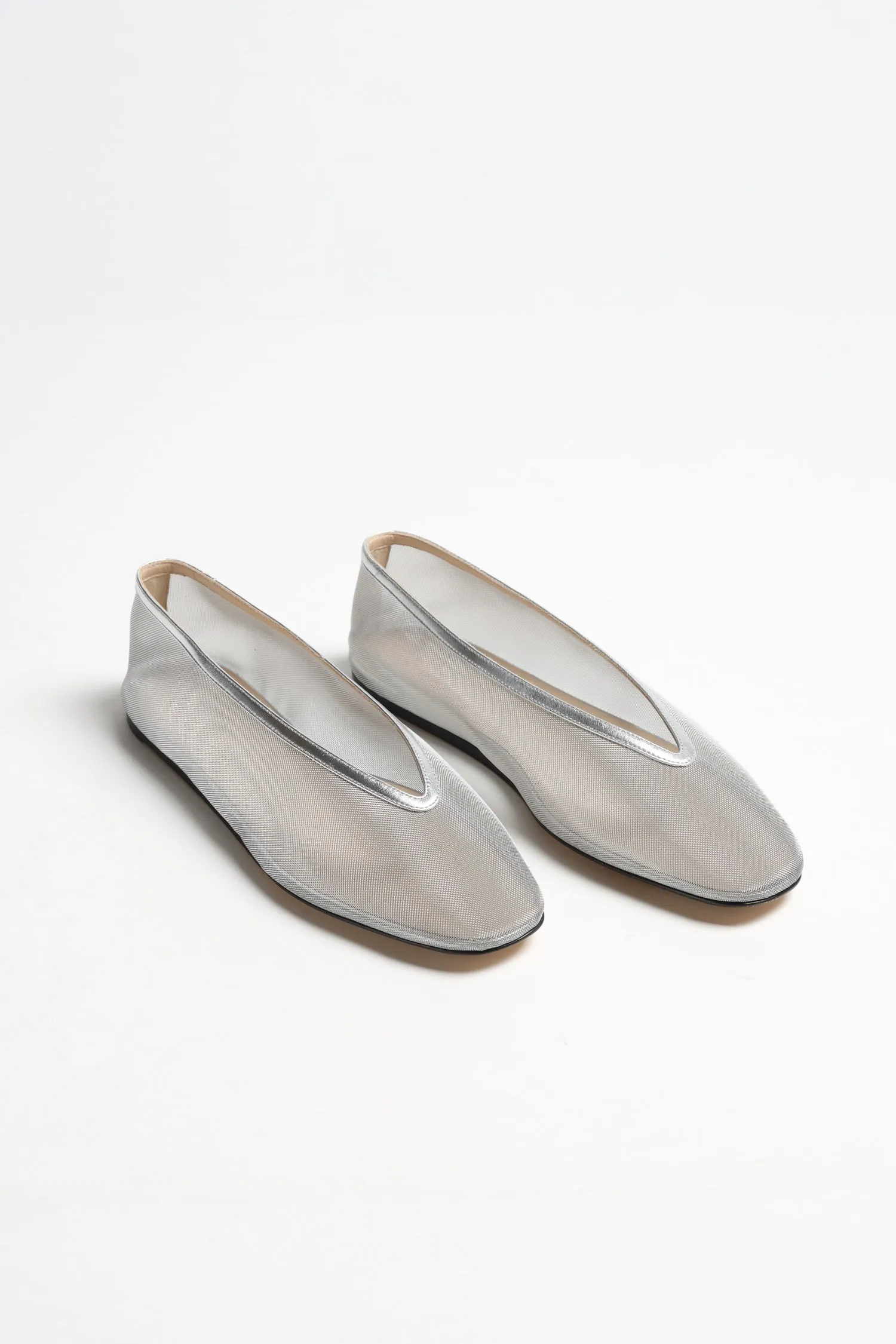 Slipper Luna Mesh in Silber