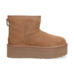 UGG classic mini platform camoscio cuoio