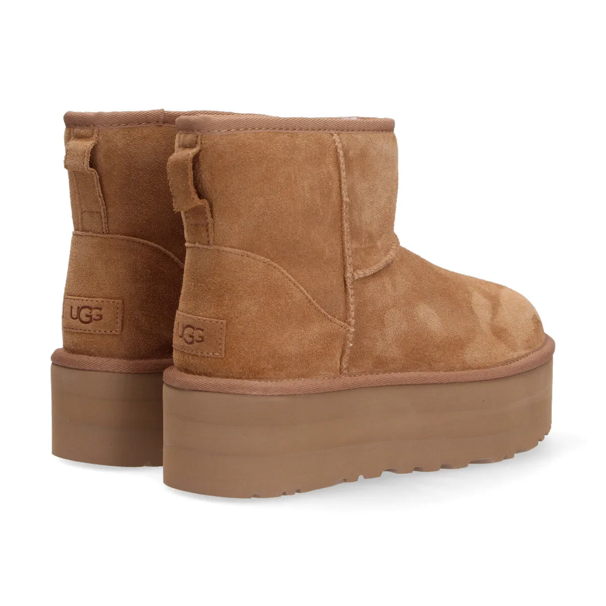 UGG classic mini platform camoscio cuoio