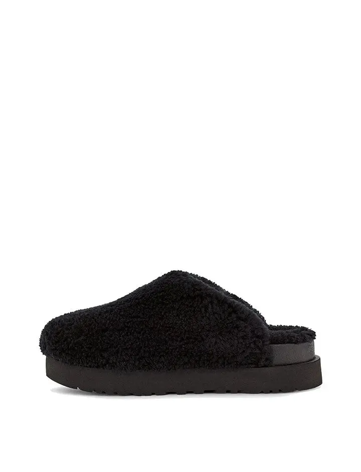 UGG Fuzz Sugar Slide Black