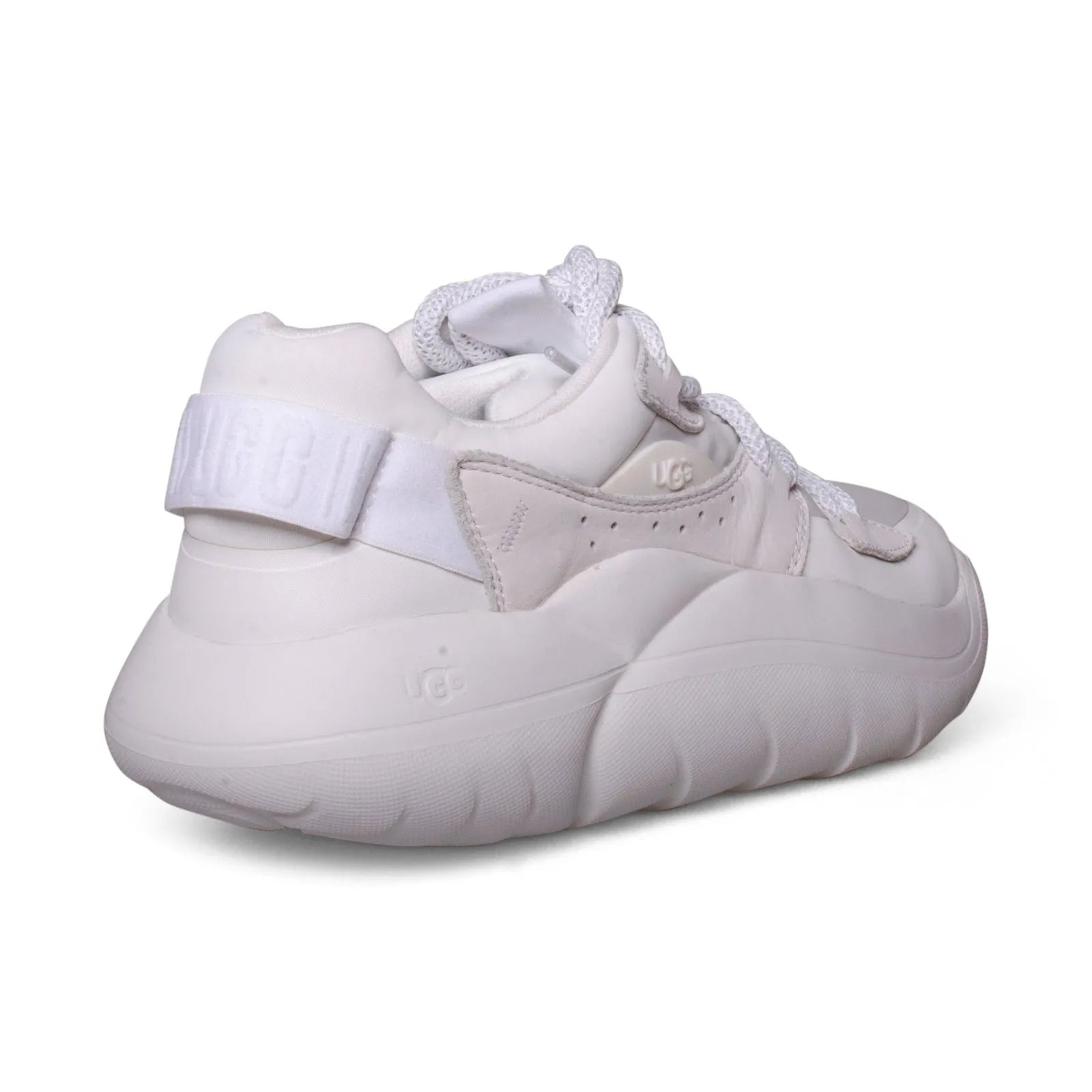 UGG La Cloud Lace White Sneakers - Women's