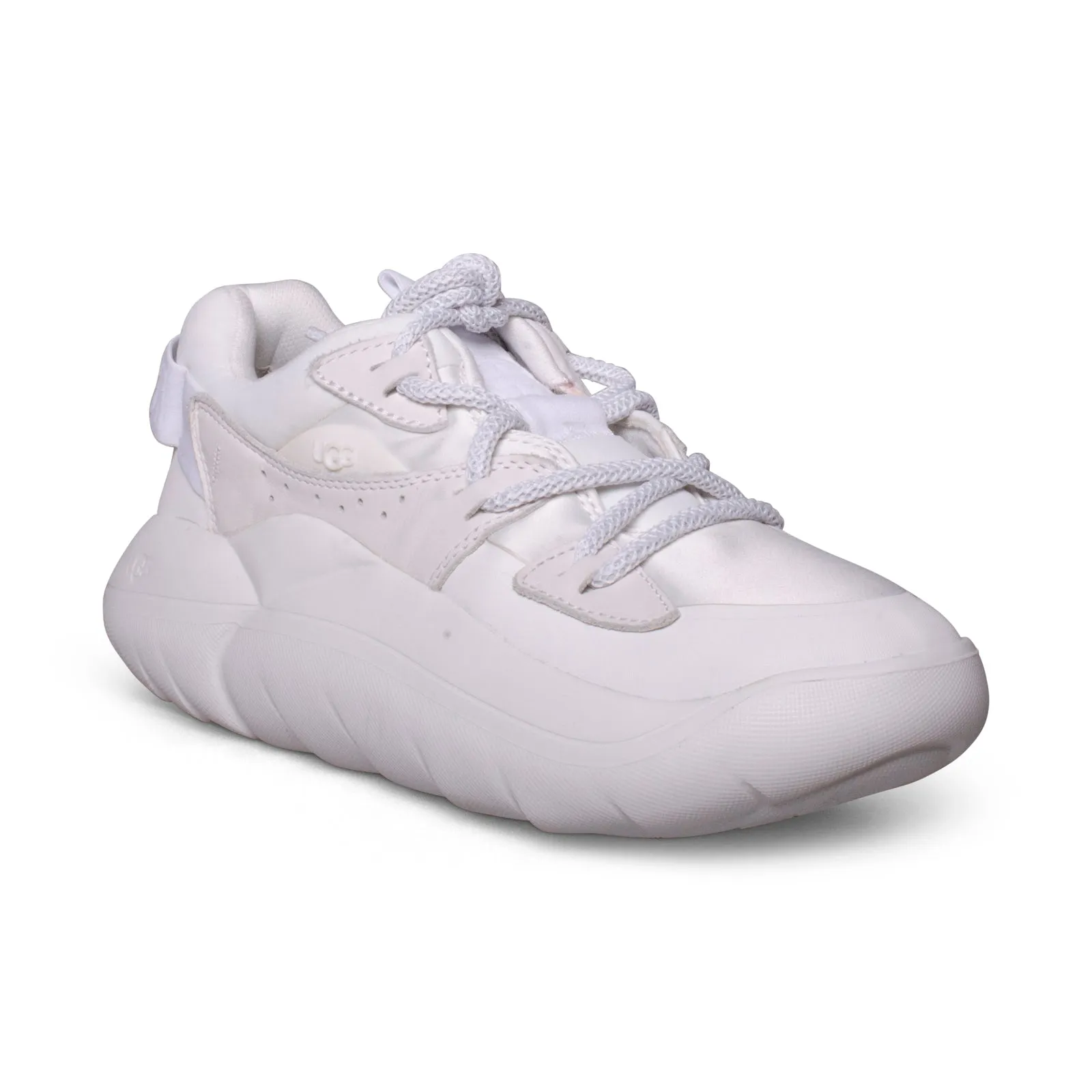 UGG La Cloud Lace White Sneakers - Women's