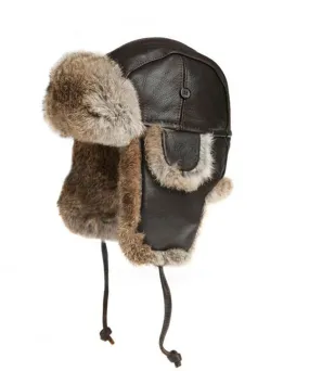 UGG Rabbit Fur Aviator Hat