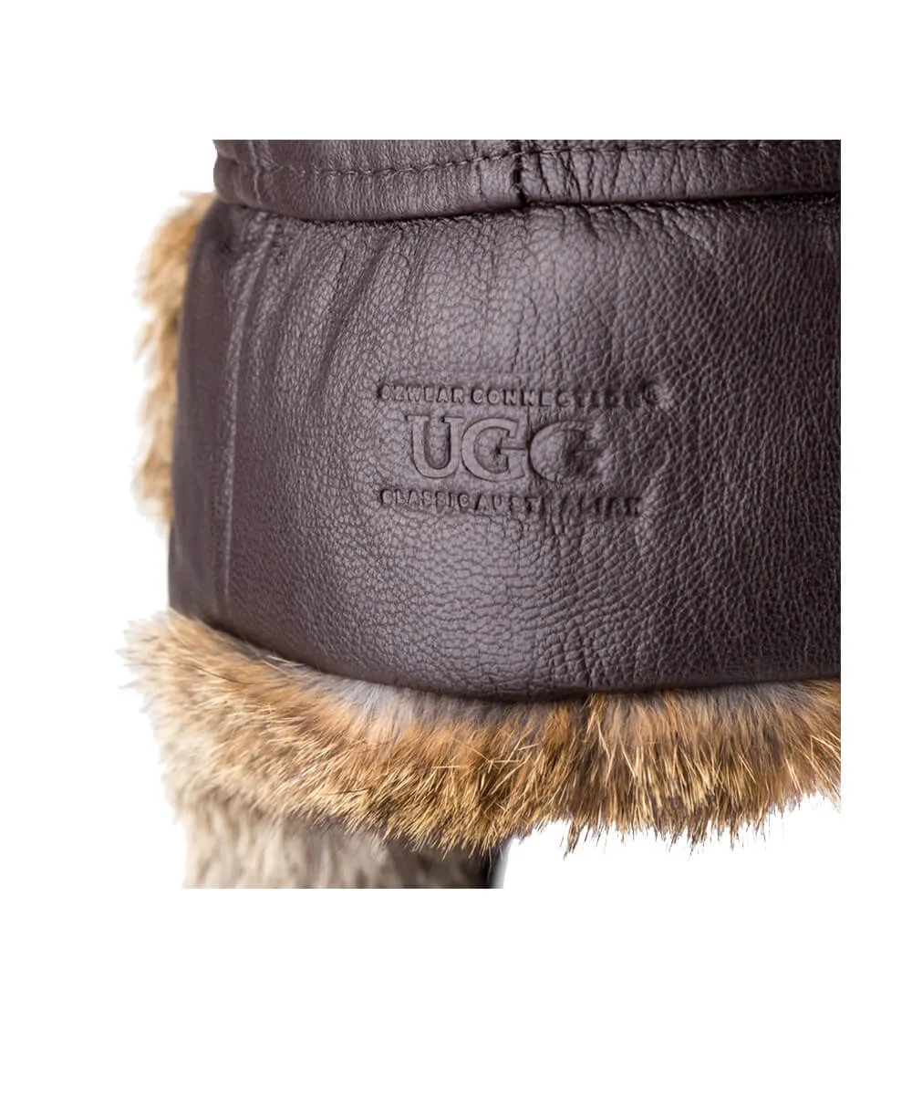 UGG Rabbit Fur Aviator Hat