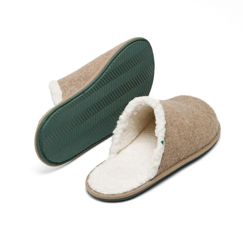 Vegan home slipper taupe SAW004