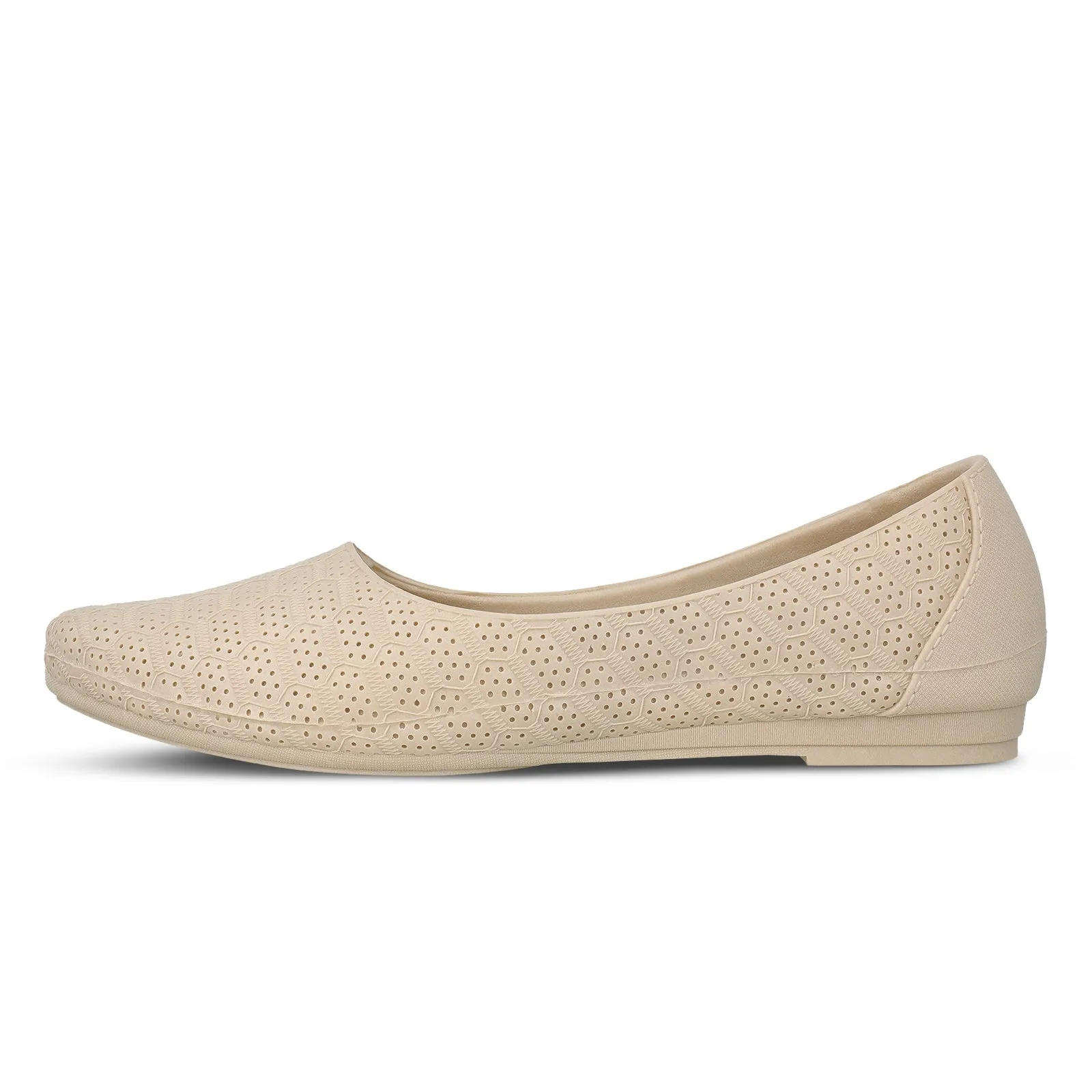 Walkaroo Go Womens Melange Belly Shoes - 12801 Beige